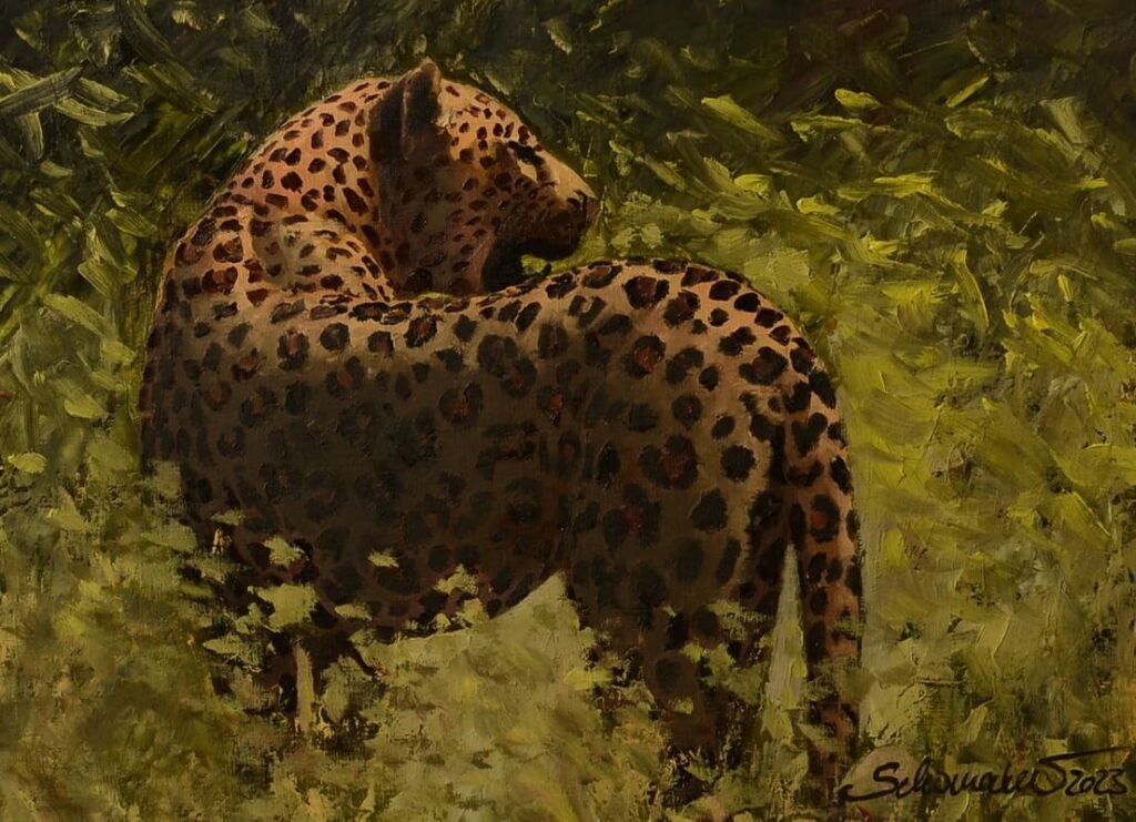 Ölgemälde eines Leoparden Bild von Philipp Schomaker
