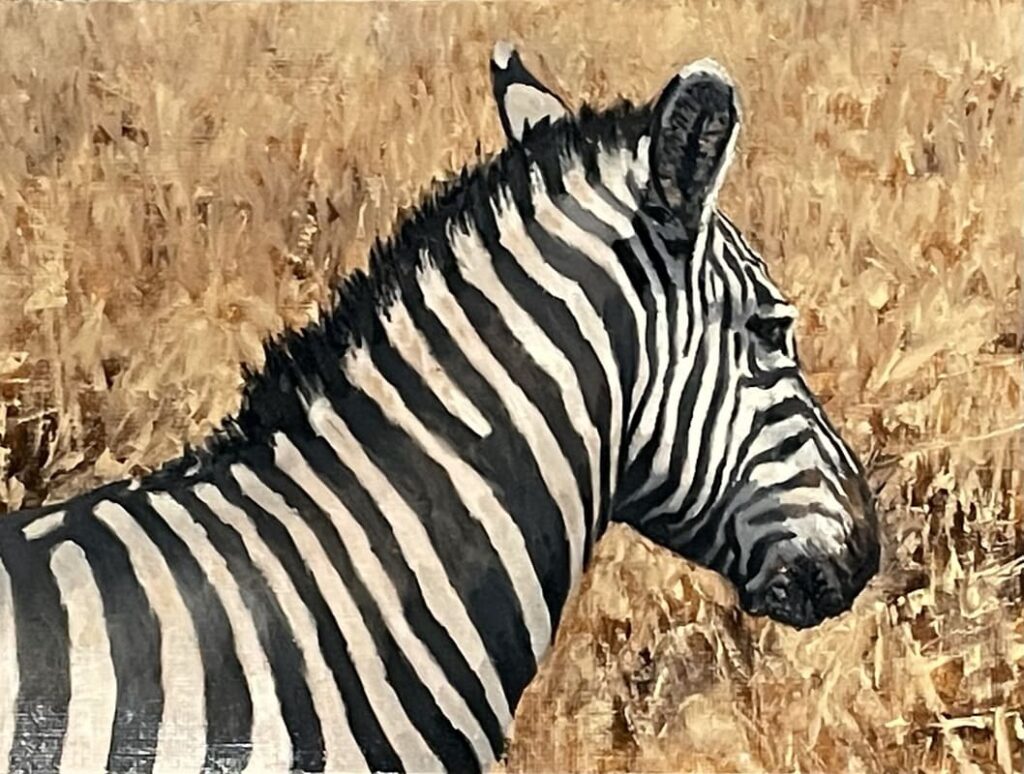 Zebra Ölgemälde Philipp Schomaker